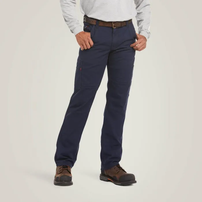 FR M5 Stretch DuraLight Canvas Stackable Straight Leg Pant Navy Men Ariat Pants and Shorts