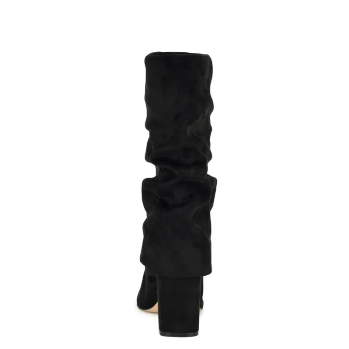 Francis Block Heel Cuff Boots Black Women Nine West Boots and Booties Francis Block Heel Cuff Boots Black Women Nine West Boots and Booties