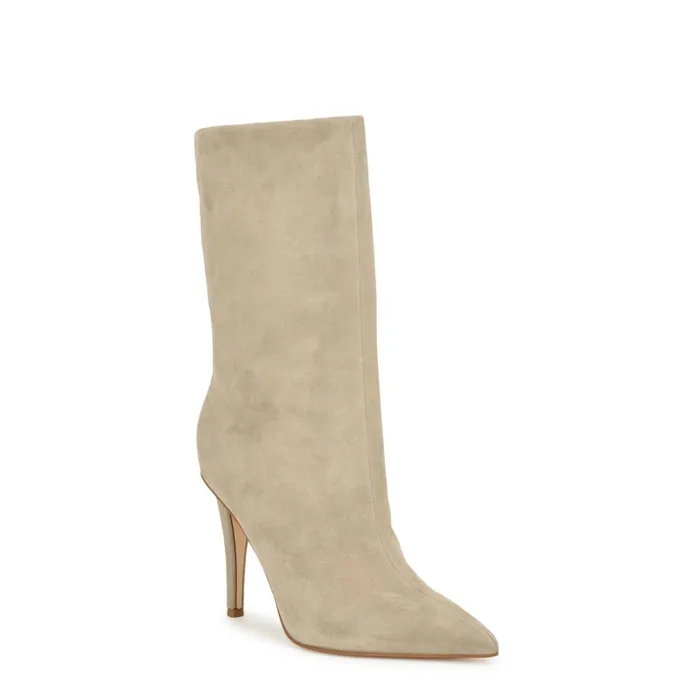 Frenchi Dress Boots Taupe Women Nine West Boots and Booties