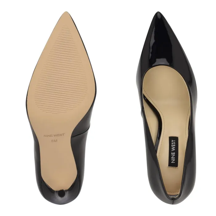 Fresh Pointy Toe Pumps Black Patent Women Nine West High