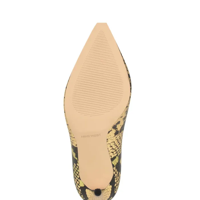 Fresh Pointy Toe Pumps Gold Snake Women Nine West Pumps