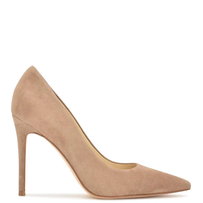 Fresh Pointy Toe Pumps Taupe Suede Women Nine West Pumps