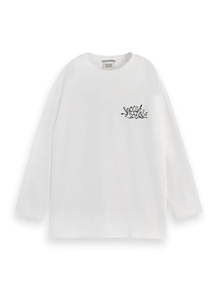 FRONT BACK ARTWORK OVERSIZED LONG SLEEVE TSHIRT White Women Scotch and Soda Sweatshirts and Hoodies FRONT BACK ARTWORK OVERSIZED LONG SLEEVE TSHIRT White Women Scotch and Soda Sweatshirts and Hoodies