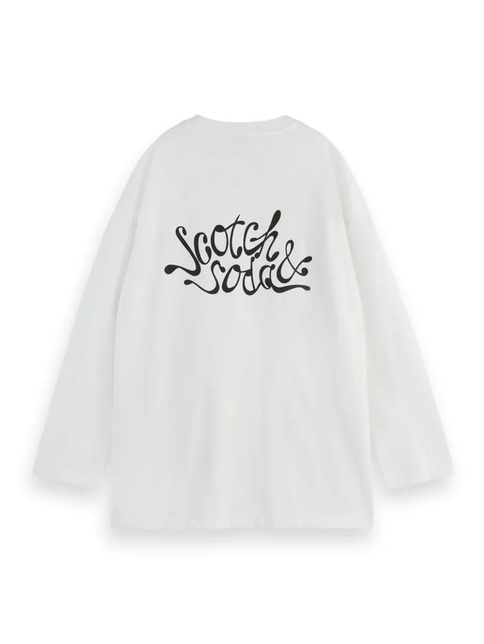 FRONT BACK ARTWORK OVERSIZED LONG SLEEVE TSHIRT White Women Scotch and Soda Sweatshirts and Hoodies FRONT BACK ARTWORK OVERSIZED LONG SLEEVE TSHIRT White Women Scotch and Soda Sweatshirts and Hoodies