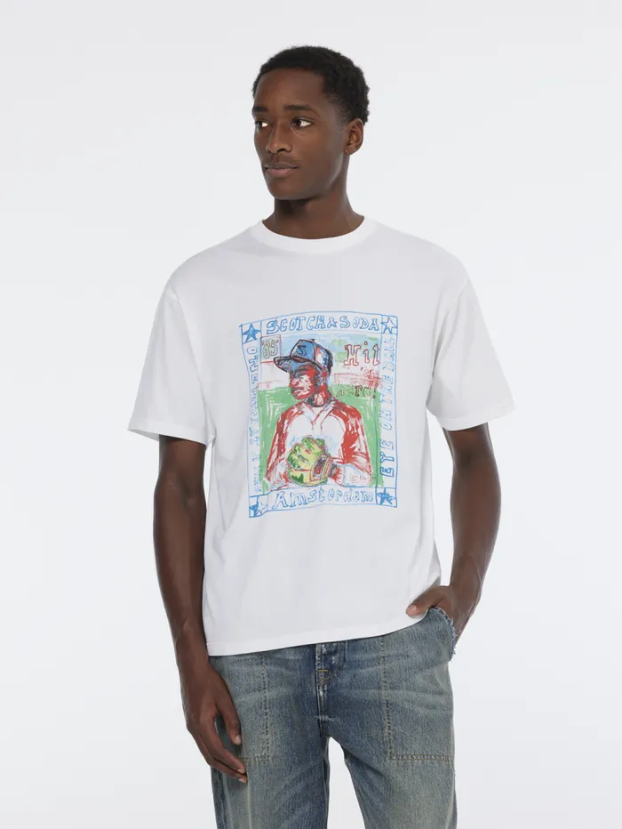 Front Chest Artwork Relaxed Fit Tshirt White Men Scotch and Soda TShirts and Polo Shirts Front Chest Artwork Relaxed Fit Tshirt White Men Scotch and Soda TShirts and Polo Shirts