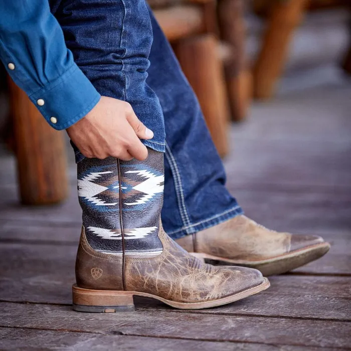 Frontier Chimayo Western Boot Natural Crunch Men Ariat Western Boots