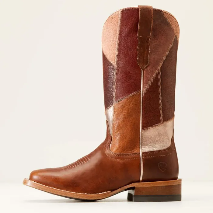 Frontier Patchwork Western Boot Dapper Tan Women Ariat Western Boots