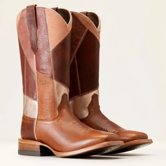 Frontier Patchwork Western Boot Dapper Tan Women Ariat Western Boots