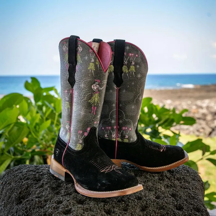 Frontier Western Aloha Western Boot Black Roughout Women Ariat Western Boots Frontier Western Aloha Western Boot Black Roughout Women Ariat Western Boots
