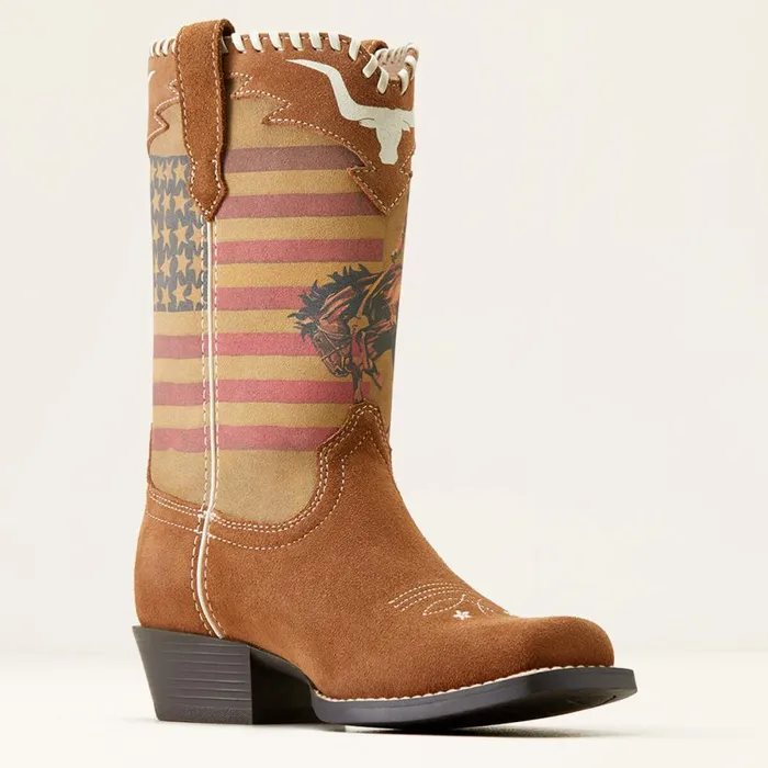 Futurity Rodeo Quincy Western Boot Chestnut Suedeamerican Cowboy Kids Ariat Big Kids039 Footwear Futurity Rodeo Quincy Western Boot Chestnut Suedeamerican Cowboy Kids Ariat Big Kids039 Footwear