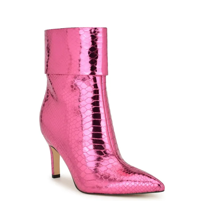 Gemms Dress Booties Pink Snake Women Nine West Boots and Booties