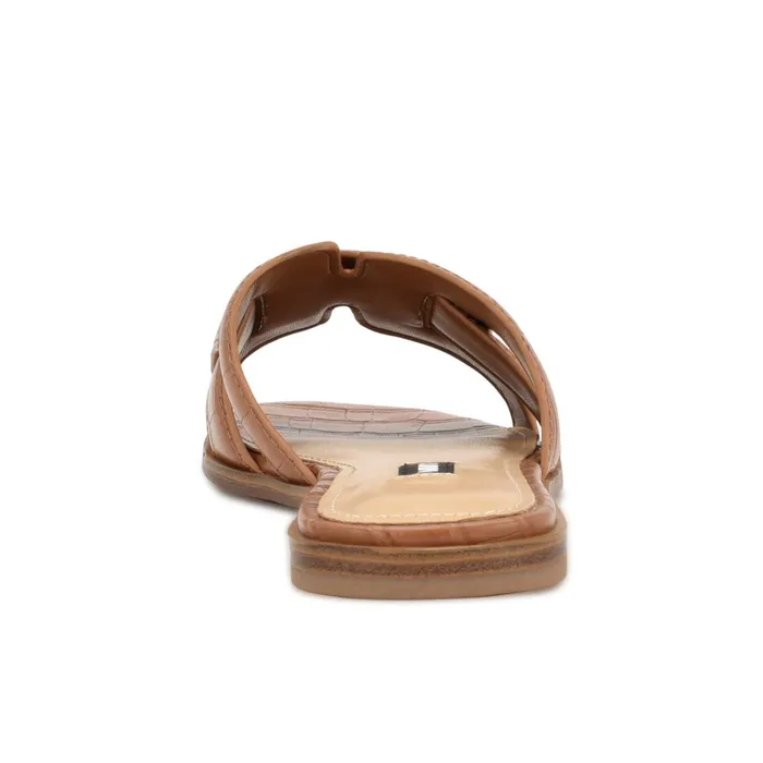 Germani Flat Slide Sandals Brown Women Nine West Sandals Germani Flat Slide Sandals Brown Women Nine West Sandals