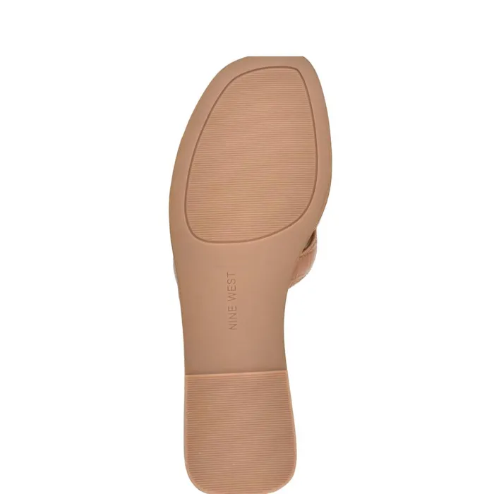 Germani Flat Slide Sandals Brown Women Nine West Sandals Germani Flat Slide Sandals Brown Women Nine West Sandals