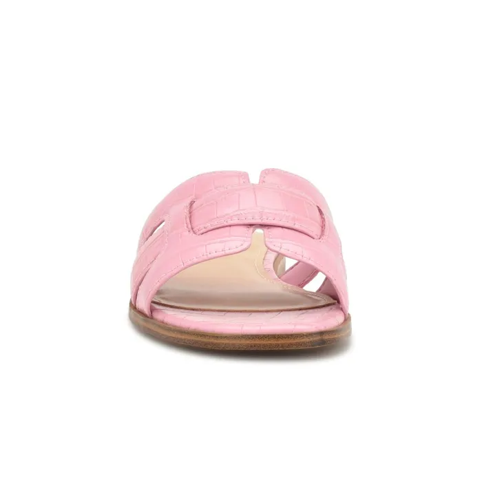 Germani Flat Slide Sandals Medium Pink Croco Women Nine West Sandals