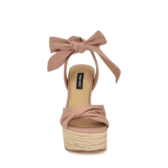 Gertha Platform Espadrille Sandals Blush Women Nine West High Heels Gertha Platform Espadrille Sandals Blush Women Nine West High Heels