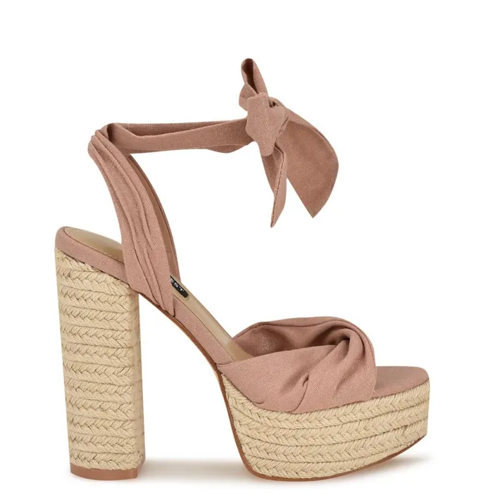 Gertha Platform Espadrille Sandals Blush Women Nine West Platforms