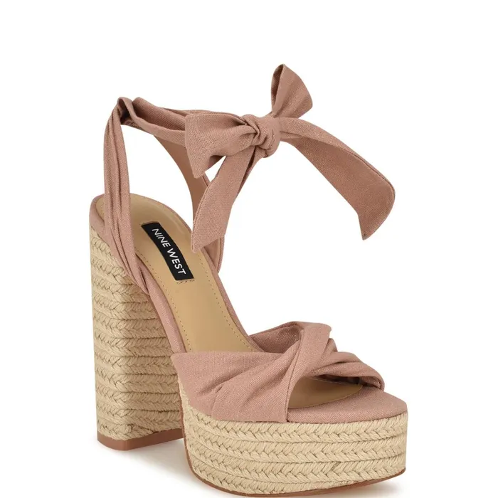 Gertha Platform Espadrille Sandals Blush Women Nine West Platforms Gertha Platform Espadrille Sandals Blush Women Nine West Platforms