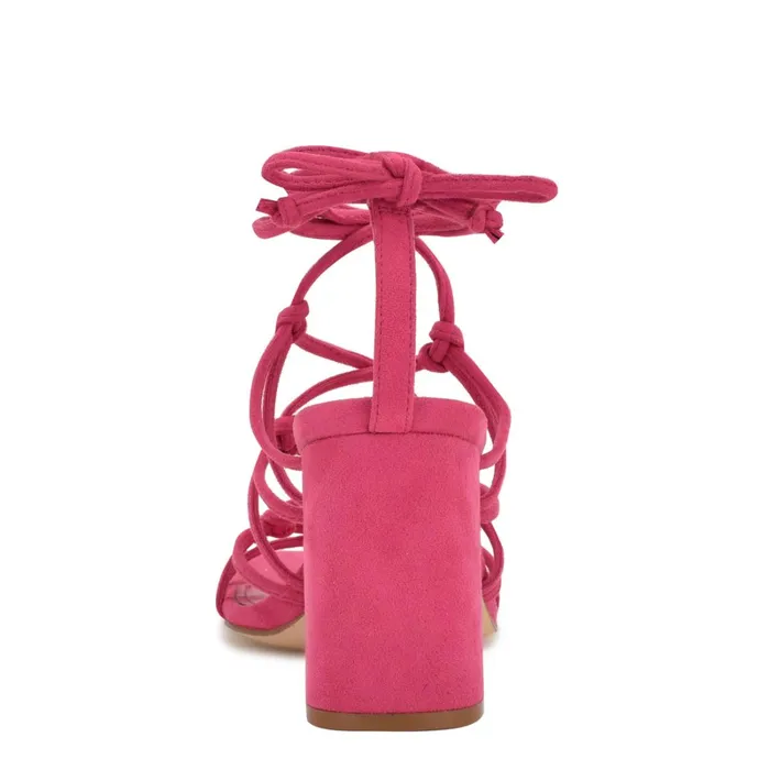 Glaven Ankle Wrap Sandals Pink Suede Women Nine West Sandals Glaven Ankle Wrap Sandals Pink Suede Women Nine West Sandals