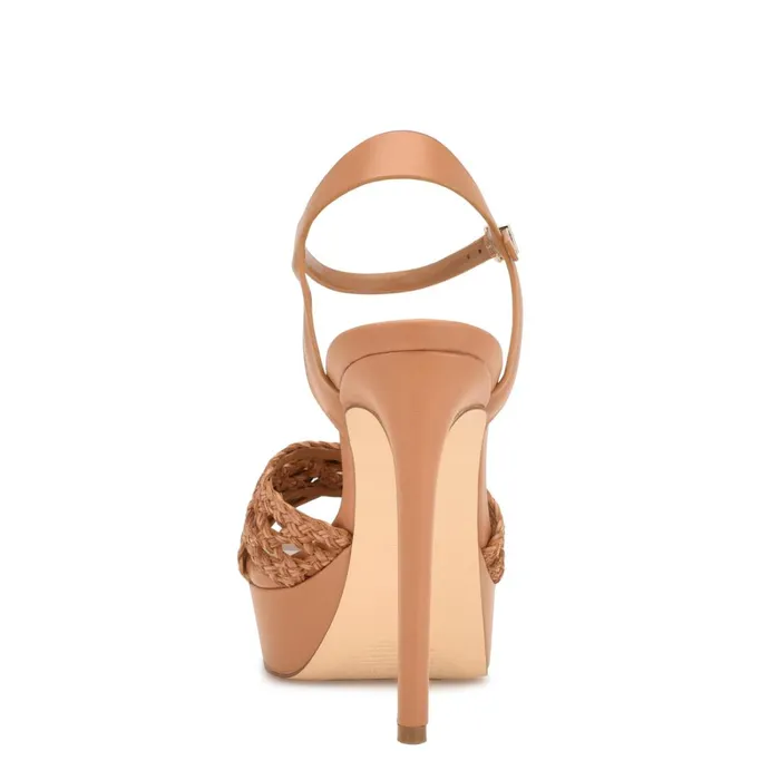 Grecia Platform Sandals Medium Natural Women Nine West Heeled Grecia Platform Sandals Medium Natural Women Nine West Heeled
