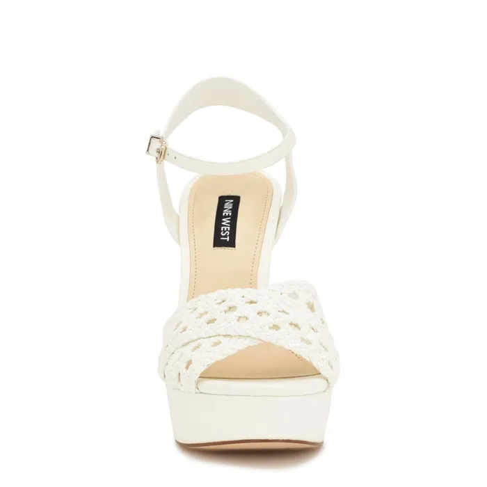 Grecia Platform Sandals White Women Nine West Platforms Grecia Platform Sandals White Women Nine West Platforms