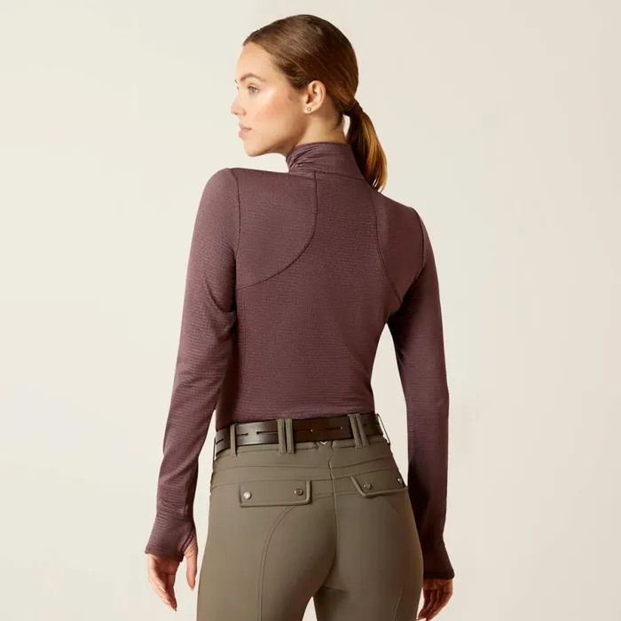 Gridwork 14 Zip Baselayer Huckleberry Women Ariat TShirts and Tops Gridwork 14 Zip Baselayer Huckleberry Women Ariat TShirts and Tops