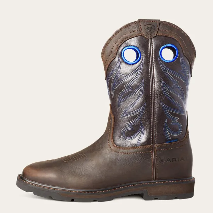Groundwork Waterproof Work Boot Dark Brown Men Ariat Work Boots