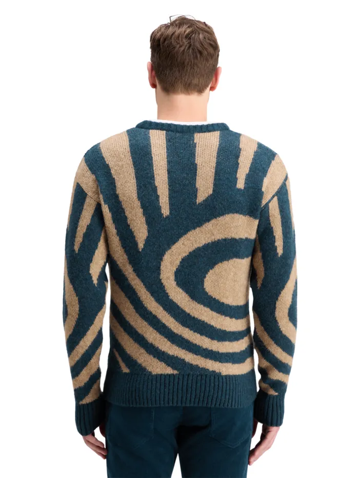 HAIRY BIG WAVES DROPPED SHOULDER SWEATER Night Logo Wave Men Scotch and Soda Knitwear HAIRY BIG WAVES DROPPED SHOULDER SWEATER Night Logo Wave Men Scotch and Soda Knitwear