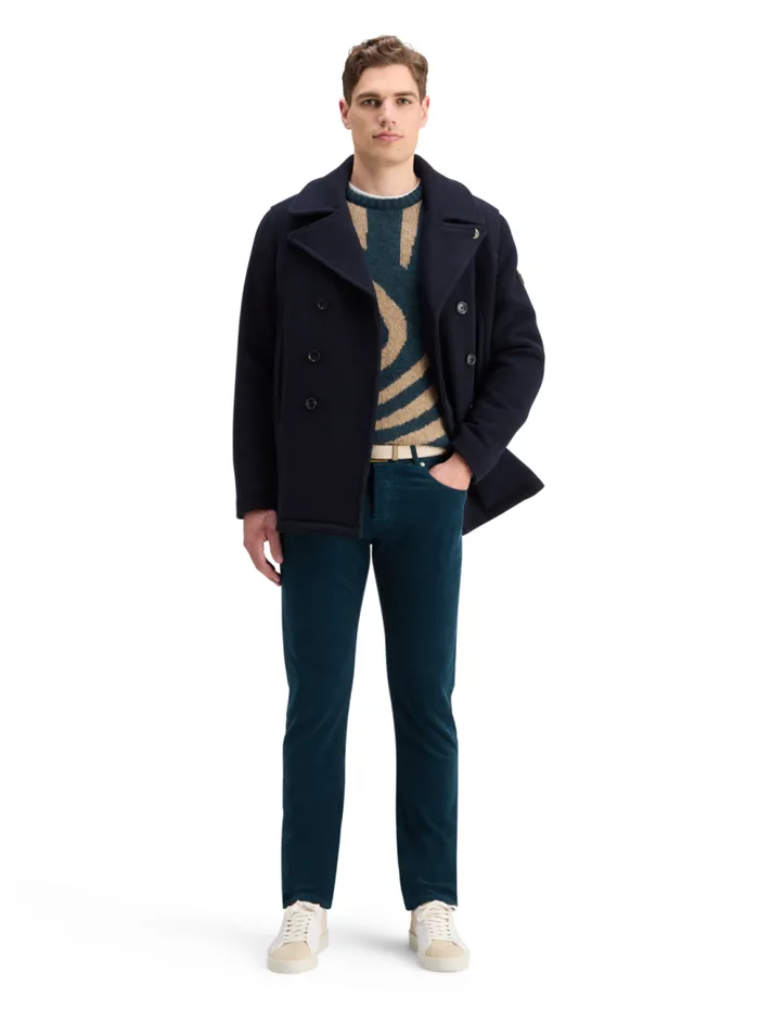 HAIRY BIG WAVES DROPPED SHOULDER SWEATER Night Logo Wave Men Scotch and Soda Knitwear HAIRY BIG WAVES DROPPED SHOULDER SWEATER Night Logo Wave Men Scotch and Soda Knitwear