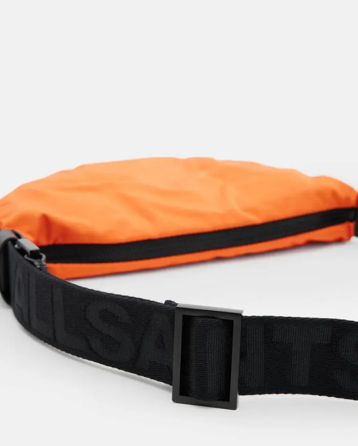 Half Moon Recycled Crossbody Bag Pyrole Orange Women AllSaints Accessories