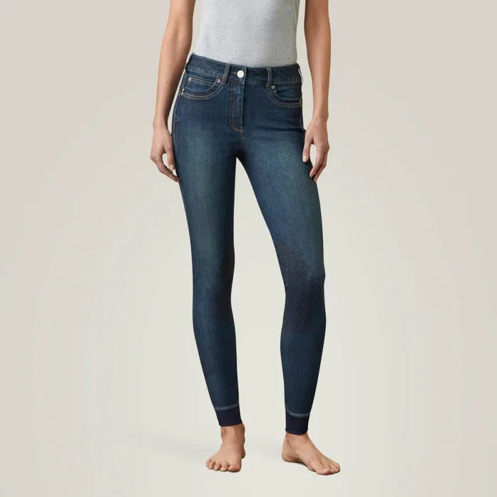 Halo Denim Knee Patch Breech Marine Women Ariat Pants and Shorts