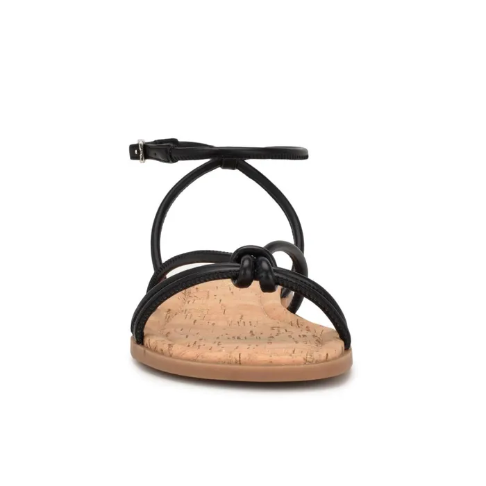 Hanklee Ankle Strap Flat Sandals Black Women Nine West Low Heel Hanklee Ankle Strap Flat Sandals Black Women Nine West Low Heel