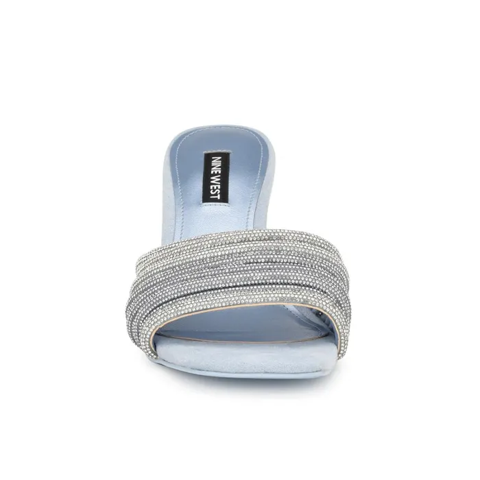 Harbor Heeled Slide Sandals Blue Women Nine West Sandals Harbor Heeled Slide Sandals Blue Women Nine West Sandals