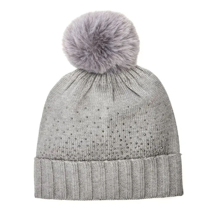 Hats Women Moda In Pelle Praticiohat Grey Textile