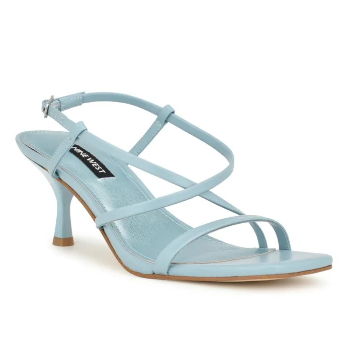 Haya Strappy Sandals Light Blue Women Nine West Sandals Haya Strappy Sandals Light Blue Women Nine West Sandals