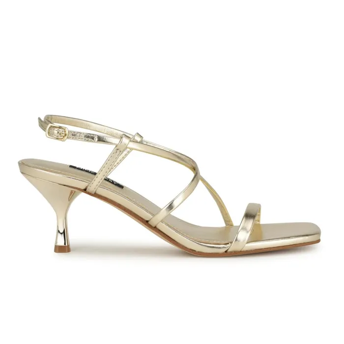 Haya Strappy Sandals Platino Women Nine West Dress
