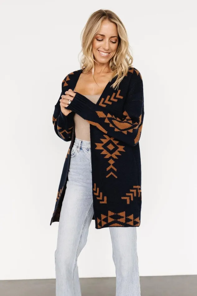 Hays Oversized Cardigan Navy Camel Women Baltic Born Sweaters Hays Oversized Cardigan Navy Camel Women Baltic Born Sweaters