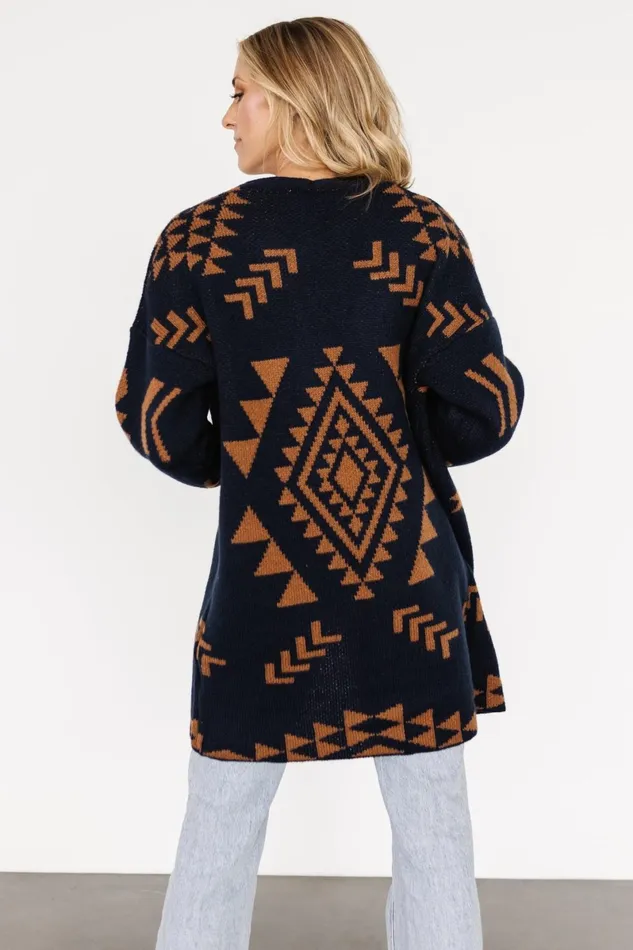 Hays Oversized Cardigan Navy Camel Women Baltic Born Sweaters Hays Oversized Cardigan Navy Camel Women Baltic Born Sweaters
