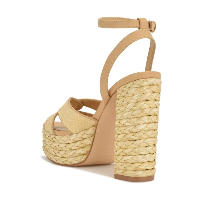 Hayya Woven Platform Sandals Natural Women Nine West Platforms Hayya Woven Platform Sandals Natural Women Nine West Platforms