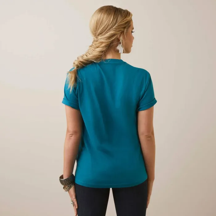 Heartland Tee Deep Lagoon Women Ariat TShirts and Tops