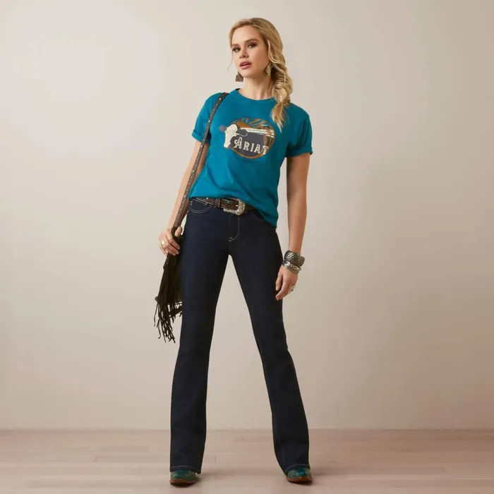 Heartland Tee Deep Lagoon Women Ariat TShirts and Tops