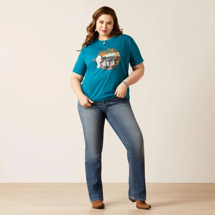 Heartland Tee Deep Lagoon Women Ariat TShirts and Tops