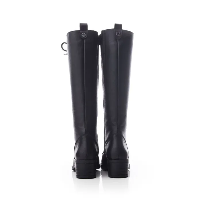Heeled And Wedge Boots Women Moda In Pelle Galliana Black Leather