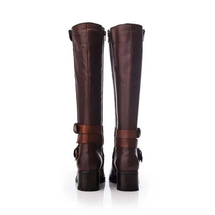 Heeled And Wedge Boots Women Moda In Pelle Hadleigh Dark Brown Leather