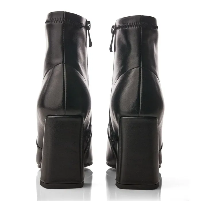 Heeled And Wedge Boots Women Moda In Pelle Lemmie Black Porvair