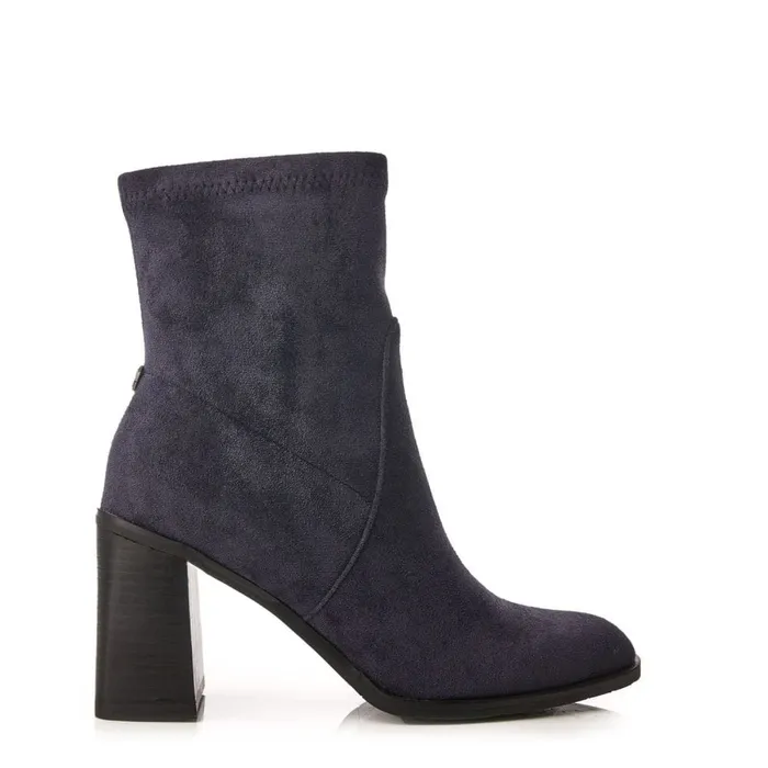 Heeled And Wedge Boots Women Moda In Pelle Marylou Navy Alcantara