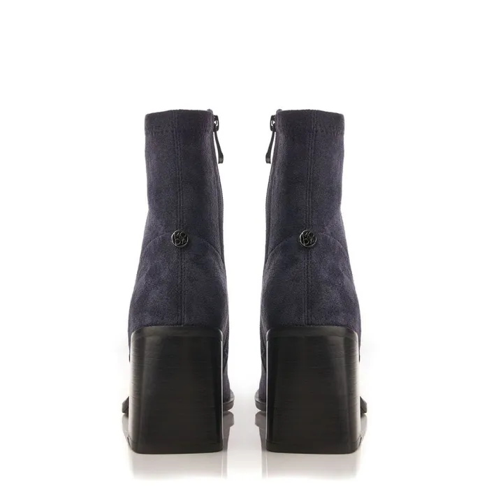 Heeled And Wedge Boots Women Moda In Pelle Marylou Navy Alcantara