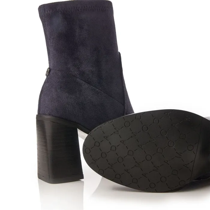 Heeled And Wedge Boots Women Moda In Pelle Marylou Navy Alcantara