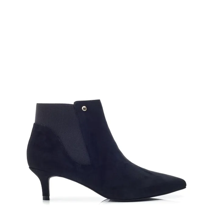 Heeled And Wedge Boots Women Moda In Pelle Qute Black Suede
