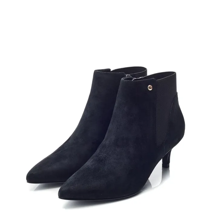 Heeled And Wedge Boots Women Moda In Pelle Qute Black Suede