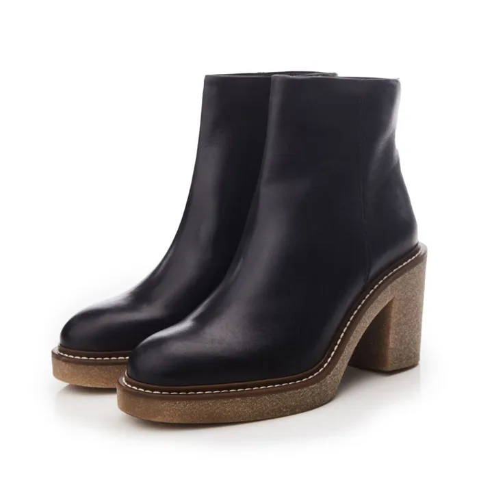 Heeled And Wedge Boots Women Moda In Pelle Sh Casero Black Leather